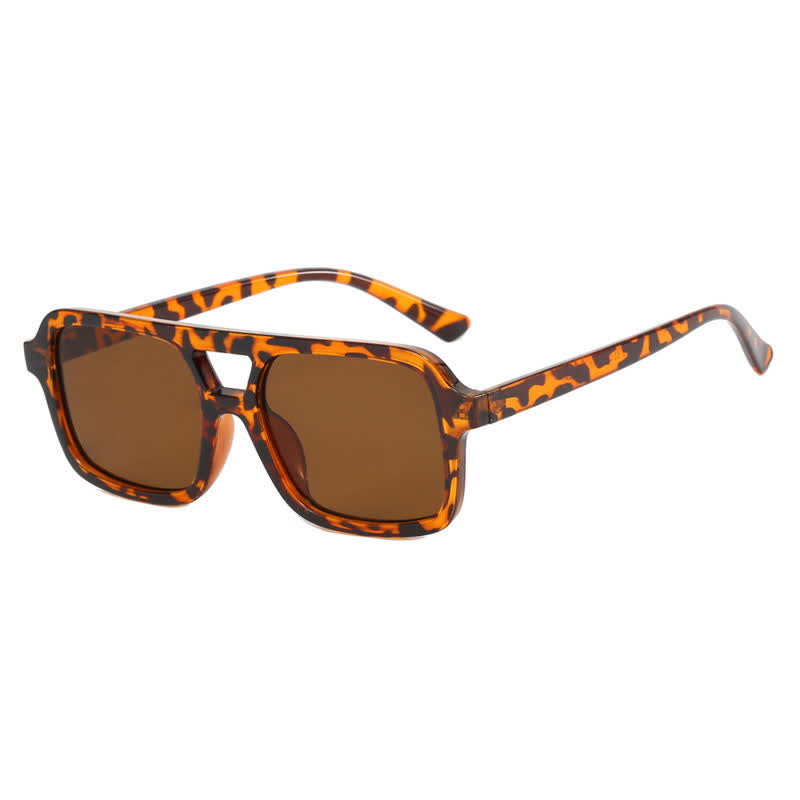 Spykay™ SG60851 Double Bridges Square Frame Retro Sunglasses