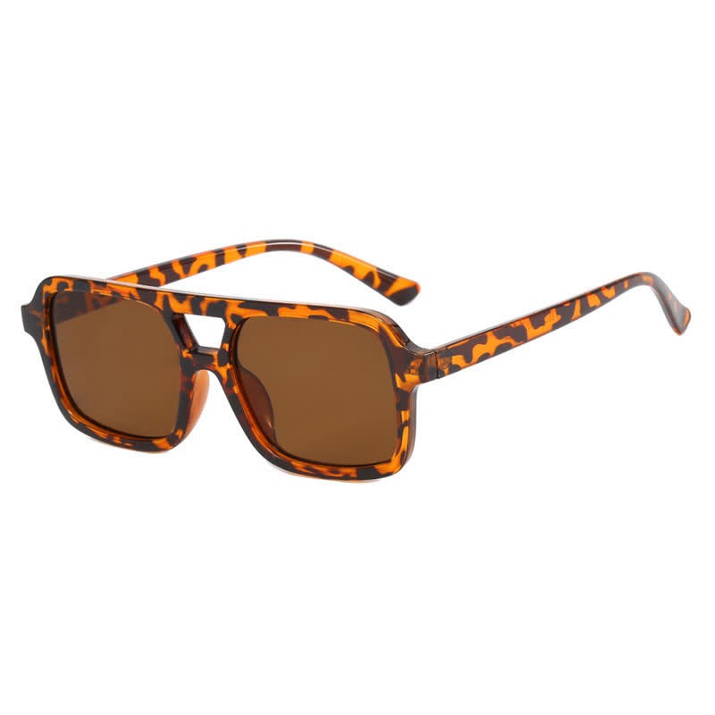 Spykay™ SG60851 Double Bridges Square Frame Retro Sunglasses