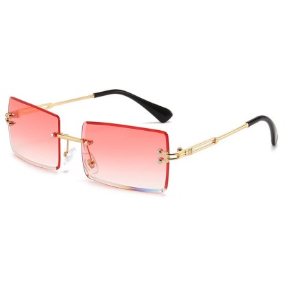 Spykay™ SG60744 Rimless Rectangle Frame Fashion Sunglasses - Ombre Red - image 36
