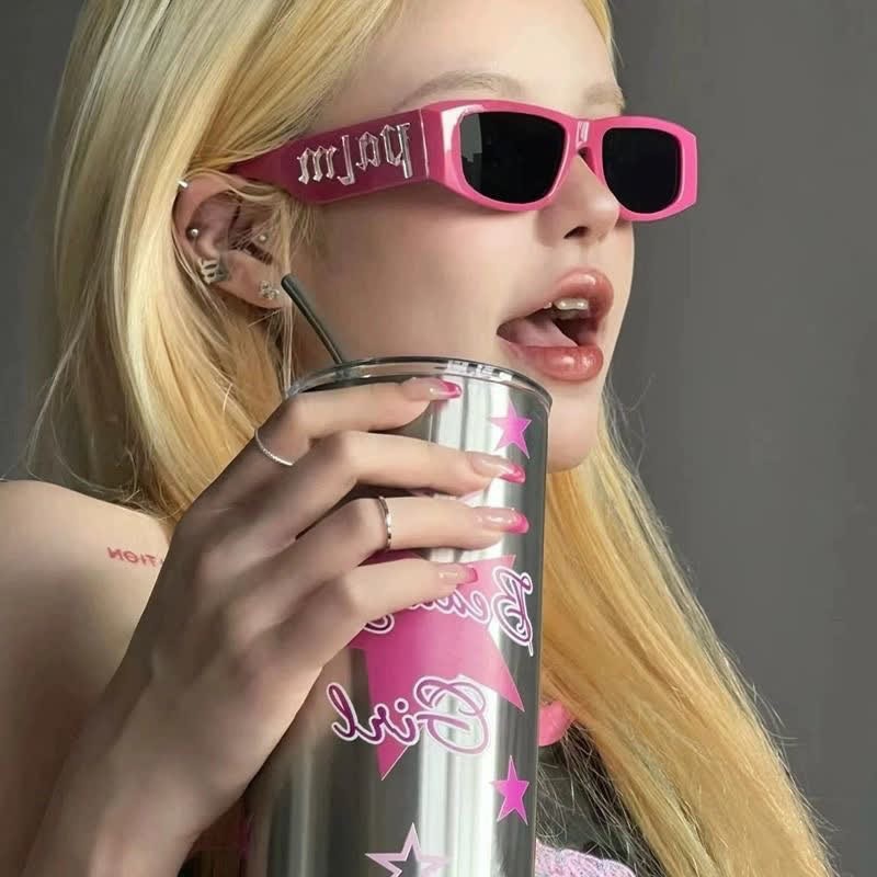 Spykay™ SG60686  Y2K Rectangle Frame Letter Sunglasses