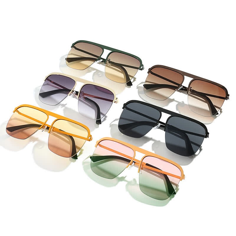 Spykay™ SG60864 Square Frame Semi-Rimless Oversized Sunglasses - image 27