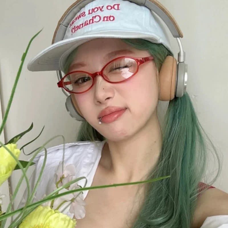 Spykay™ EG26885 Anti-blue Light Retro Small Oval Frame Y2K Hipster Eyeglasses - image 26