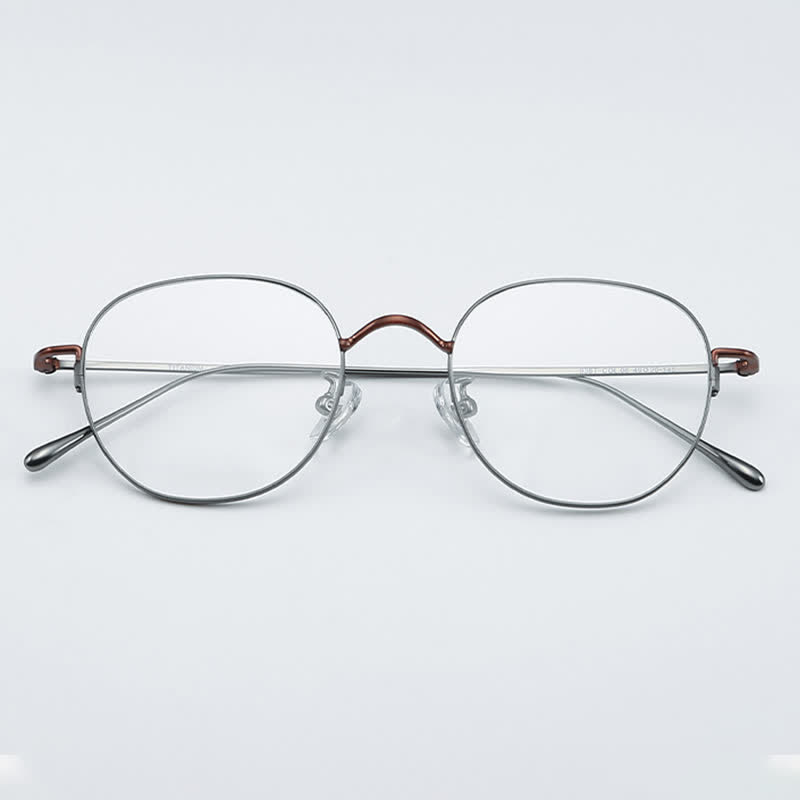 Spykay™ EG26855 Round Titanium Frame Anti-blue Light Simple Glasses - image 9