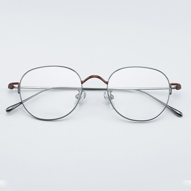 Spykay™ EG26855 Round Titanium Frame Anti-blue Light Simple Glasses - image 9