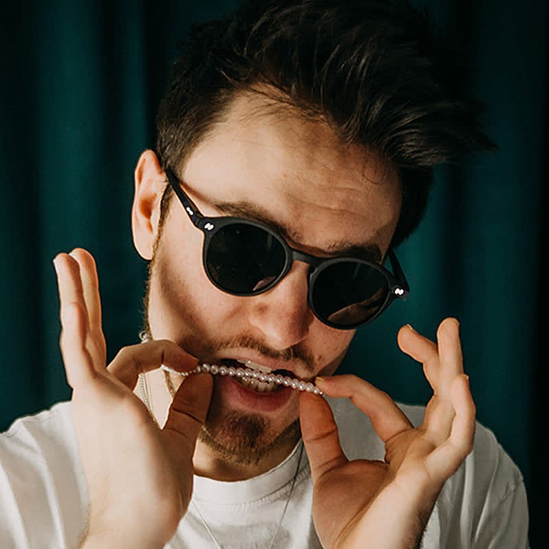 Spykay™ SG60898 Retro Classic Round Frame Sunglasses - Black - image 10