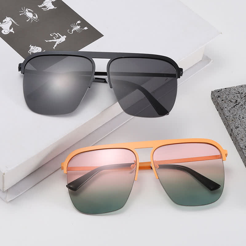 Spykay™ SG60864 Square Frame Semi-Rimless Oversized Sunglasses - image 26
