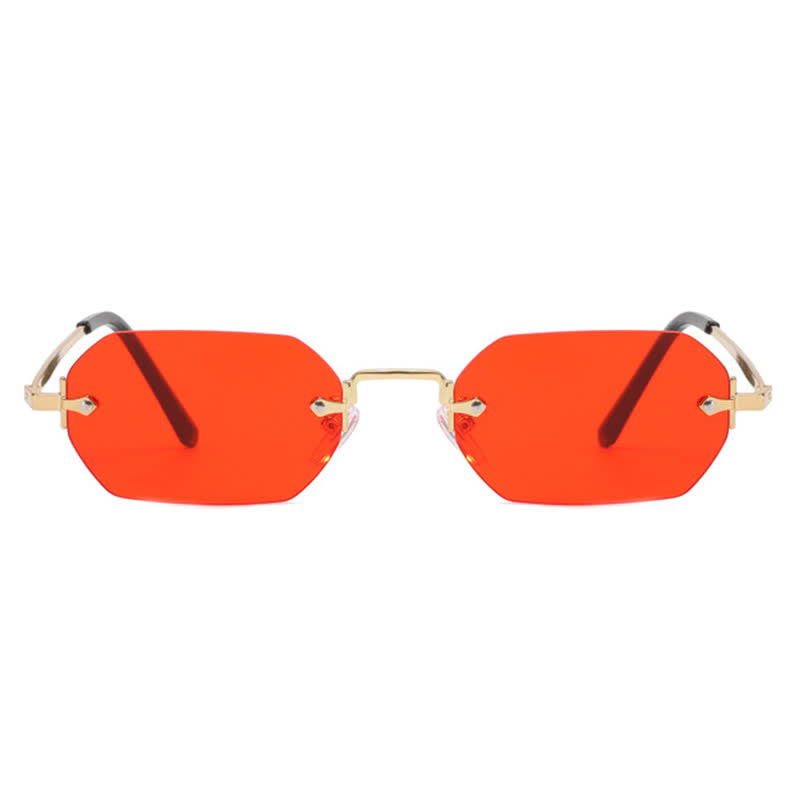 Spykay™ SG60884 Geometric Rimless Metal Temples Sunglasses