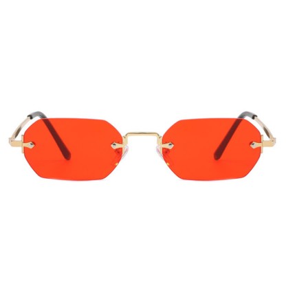 Spykay™ SG60884 Geometric Rimless Metal Temples Sunglasses