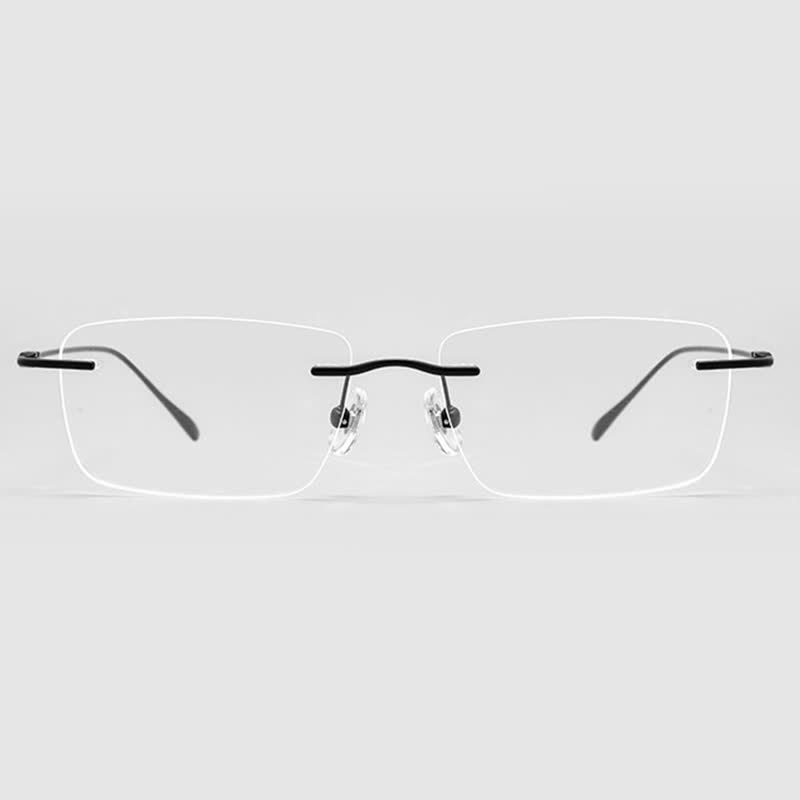 Spykay™ EG26723 Titanium Rectangle Frame Anti-blue Light Hipster Rimless Glasses - image 7