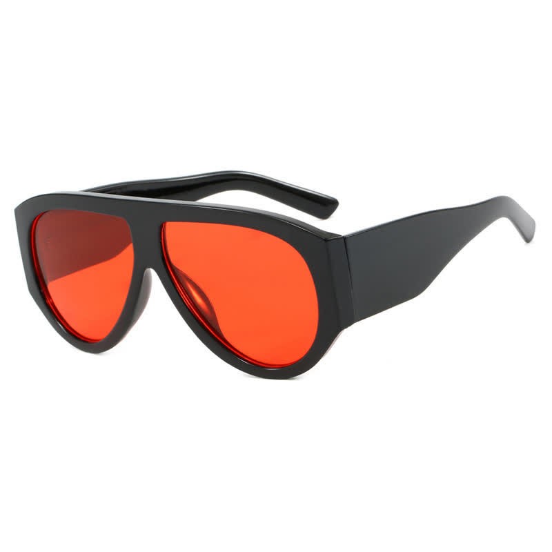 Spykay™ SG60677 Vintage Oversized Frame Aviator  Sunglasses - Black/Red - image 12