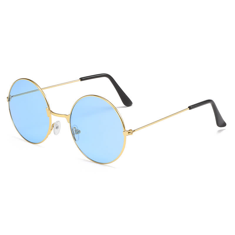 Spykay™ SG61008 Retro Round Frame Metal Sunglasses for Women Men - Blue - image 7