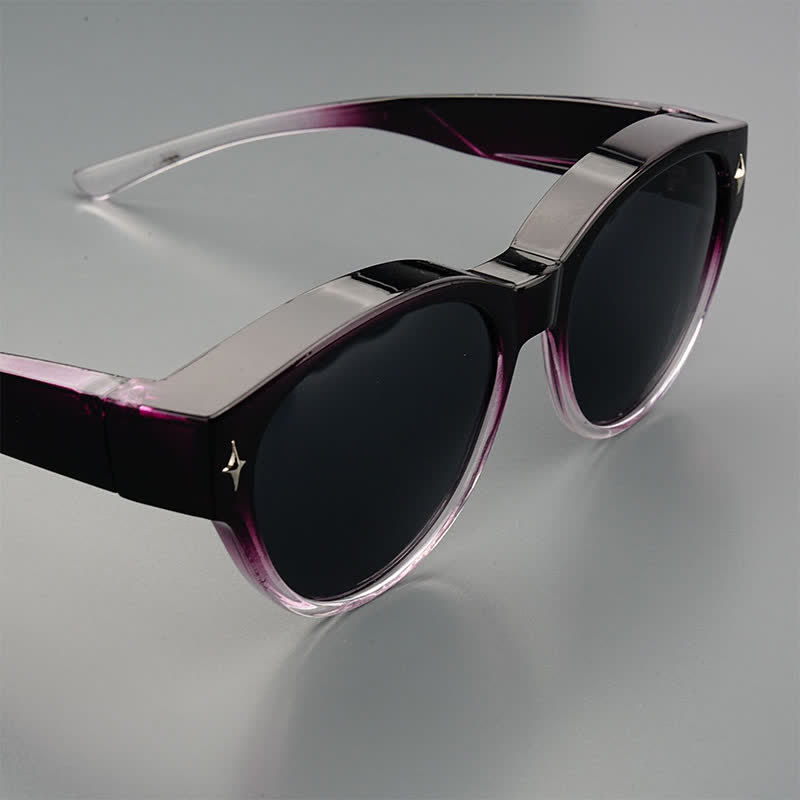 Spykay™ SG61035 Fit Over Glasses Cat-Eye Star Decor Polarized Sunglasses - image 14