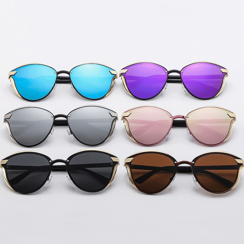 Spykay™ SG60950 Polarized Vintage Round Frame Mirror Lenses Trendy Sunglasses - image 20