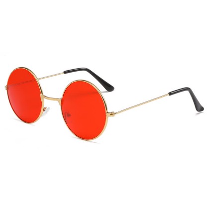 Spykay™ SG61008 Retro Round Frame Metal Sunglasses for Women Men - Red - image 4
