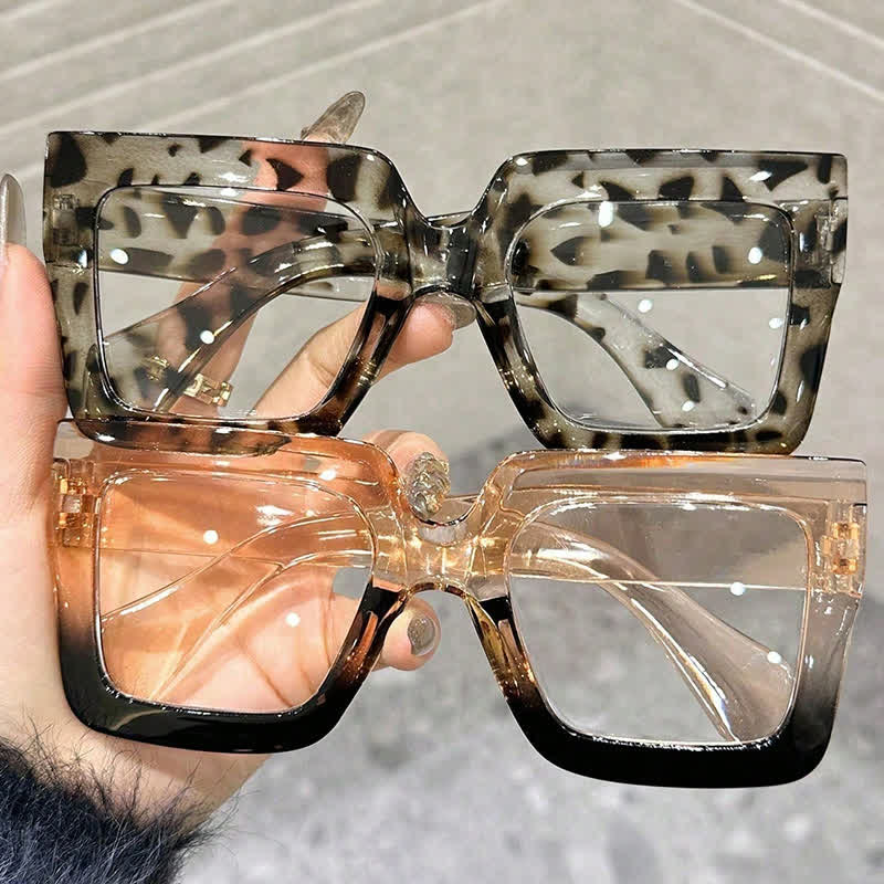 Spykay™ EG26913 Oversized Square Frame Fashion Anti-blue Light Thick Glasses - image 6