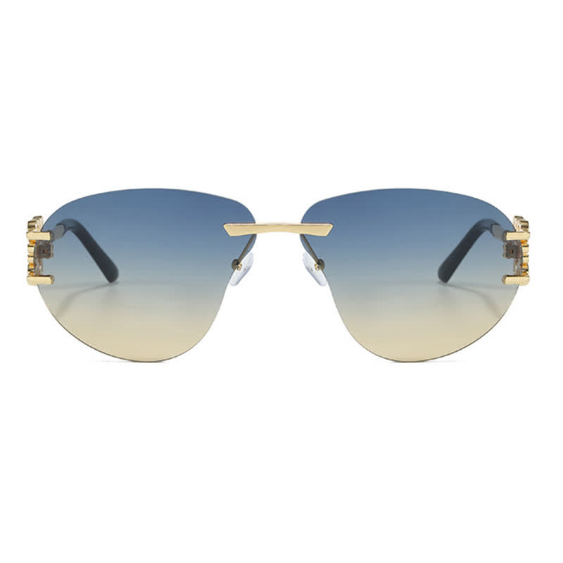 Spykay™ SG60909 Fashion Y2K Rimless Hollow-out Aviator Sunglasses