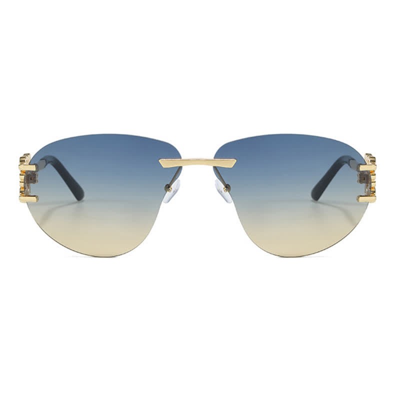 Spykay™ SG60909 Fashion Y2K Rimless Hollow-out Aviator Sunglasses