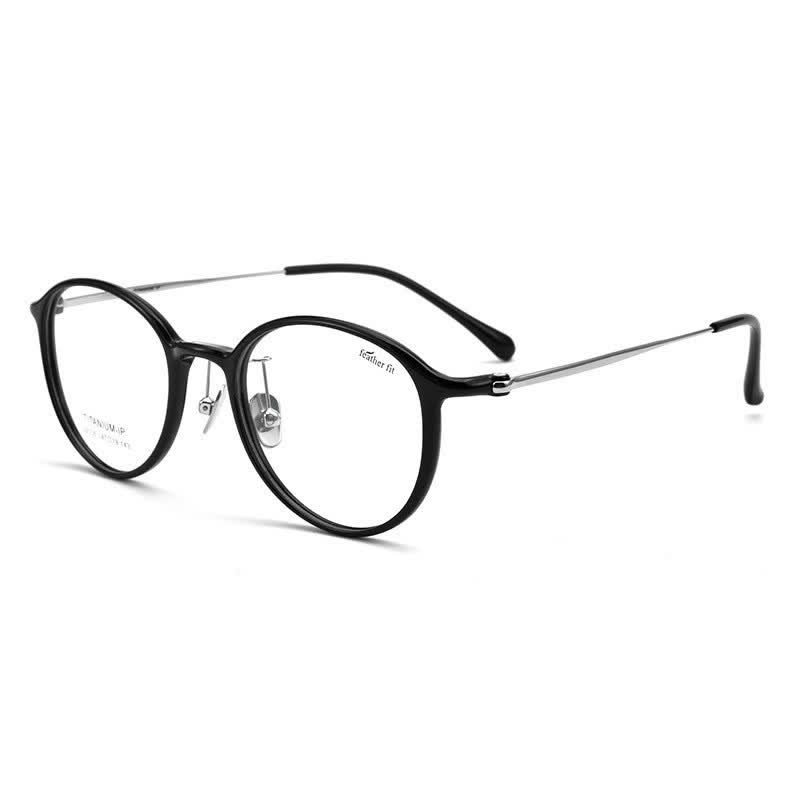 Spykay™ EG26847 Lightweight Classic Round Frame Anti-blue Light Simple Glasses - Black - image 11