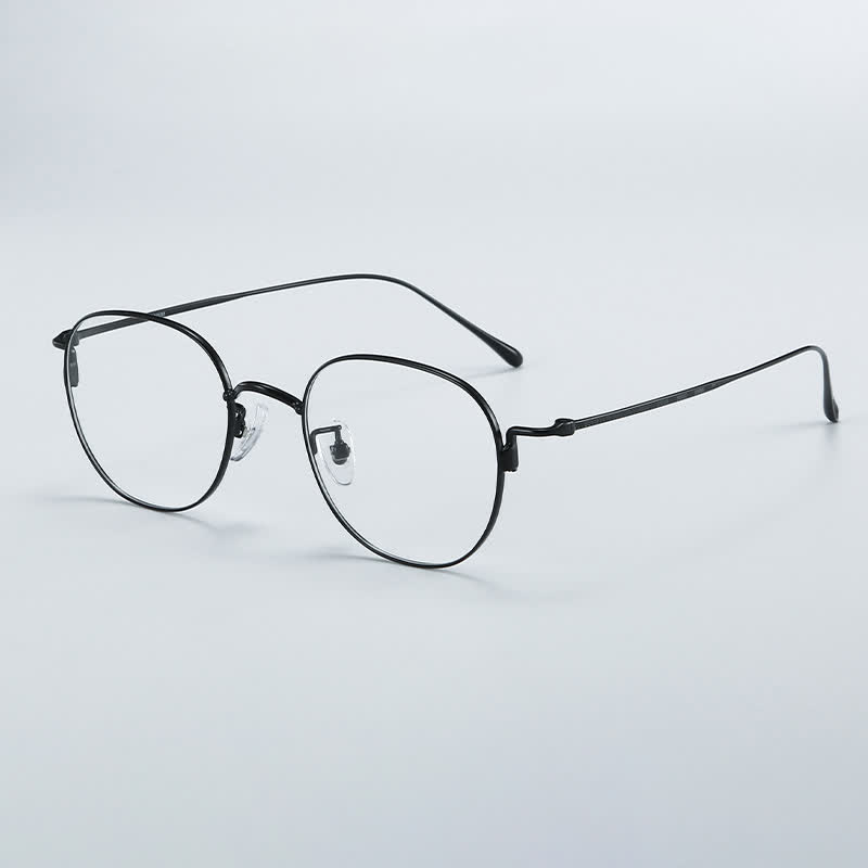 Spykay™ EG26855 Round Titanium Frame Anti-blue Light Simple Glasses - Black - image 10