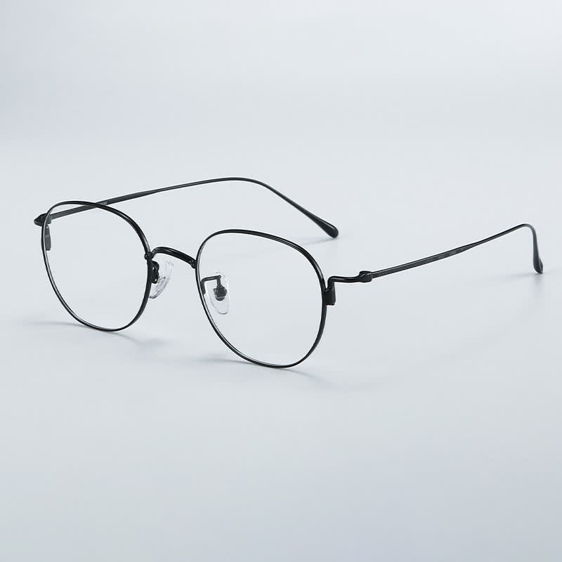 Spykay™ EG26855 Round Titanium Frame Anti-blue Light Simple Glasses - Black - image 10