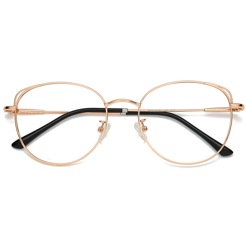 Spykay™ EG26840 Fashion Cat-Eye Metal Oval Frame Anti-blue Light Glasses - image 4
