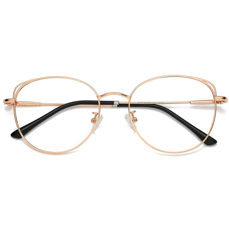 Spykay™ EG26840 Fashion Cat-Eye Metal Oval Frame Anti-blue Light Glasses - image 4