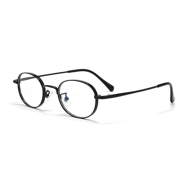 Spykay™ EG26933 Titanium Oval Frame Retro Anti-blue Light Glasses - Black - image 6