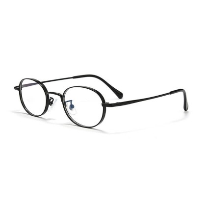 Spykay™ EG26933 Titanium Oval Frame Retro Anti-blue Light Glasses - Black - image 6