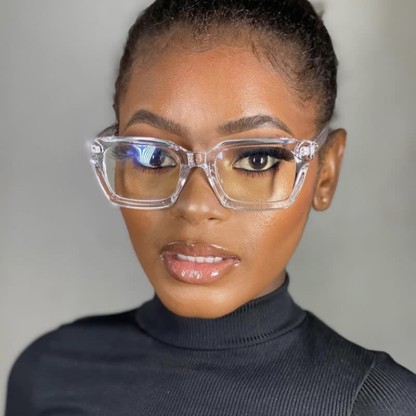 Spykay™ EG26877 Classic Simple Square Frame Concave Lenses Anti-blue Light Thick Glasses - Clear - image 23