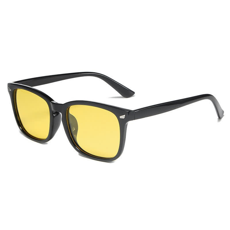Spykay™ SG60973 Classic Lightweight Polarized Simple Square Frame Sunglasses - Black/Yellow - image 6