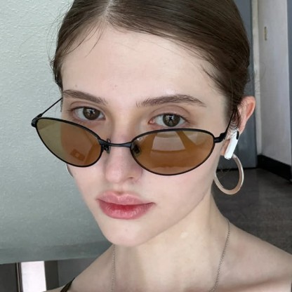 Spykay™ SG60770 Titanium Oval Frame Polarized Lightweight Sunglasses with Nylon Lenses - image 5