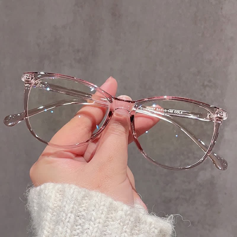 Spykay™ EG1012 Women's Round PC Frame Personality Fashion Clear Lens Glasses With Gradient Tint Clear Glasses Accessories - Champagne - image 16