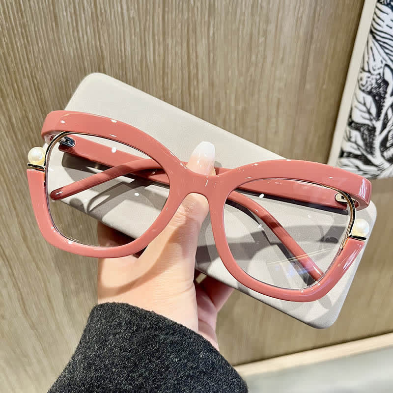 Spykay™ EG26758 Anti-blue Light Pearl Decor Irregular Oversized Eyeglasses - image 15