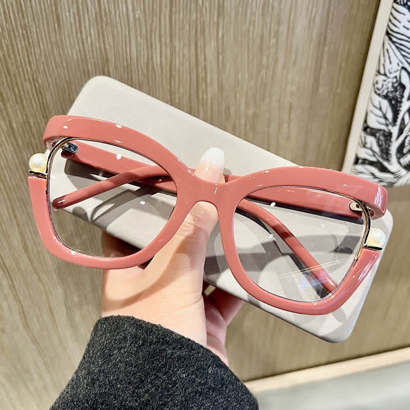 Spykay™ EG26758 Anti-blue Light Pearl Decor Irregular Oversized Eyeglasses - image 15