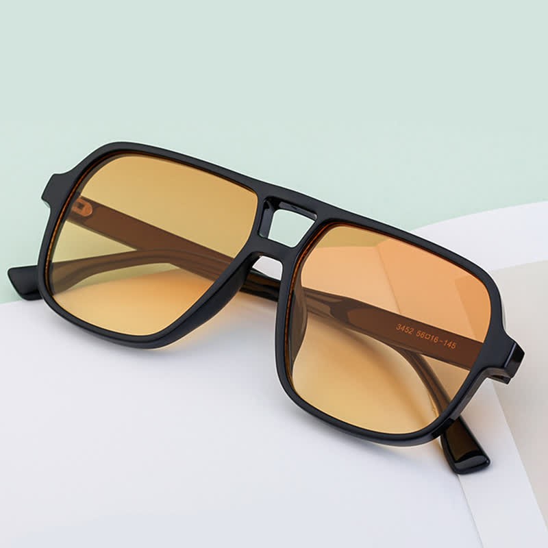 Spykay™ SG60730 Double Bridges Square Frame Vintage Sunglasses - image 15