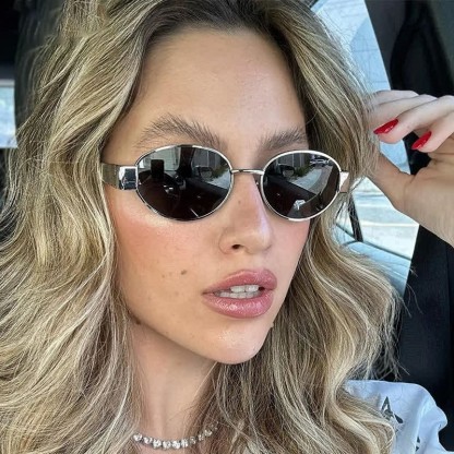 Spykay™ SG60707 Oval Frames Metal Temples Retro-Vinatge Sunglasses - image 24