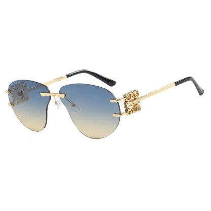 Spykay™ SG60909 Fashion Y2K Rimless Hollow-out Aviator Sunglasses