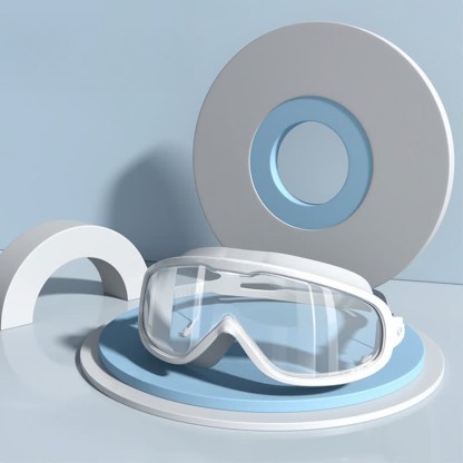 Spykay™ SG60980 Unisex Large Frame Anti Fog Swim Goggles with Earplugs And Case - White/Clear - image 6