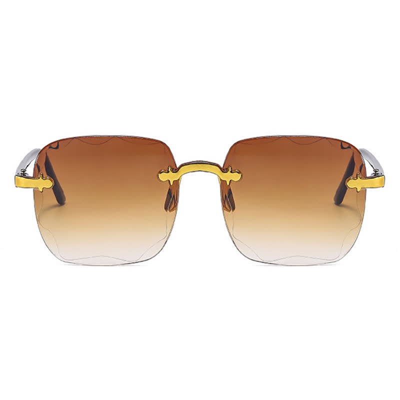 Spykay™ SG61010 Square Frame Oversized Trendy Rimless Sunglasses - image 7