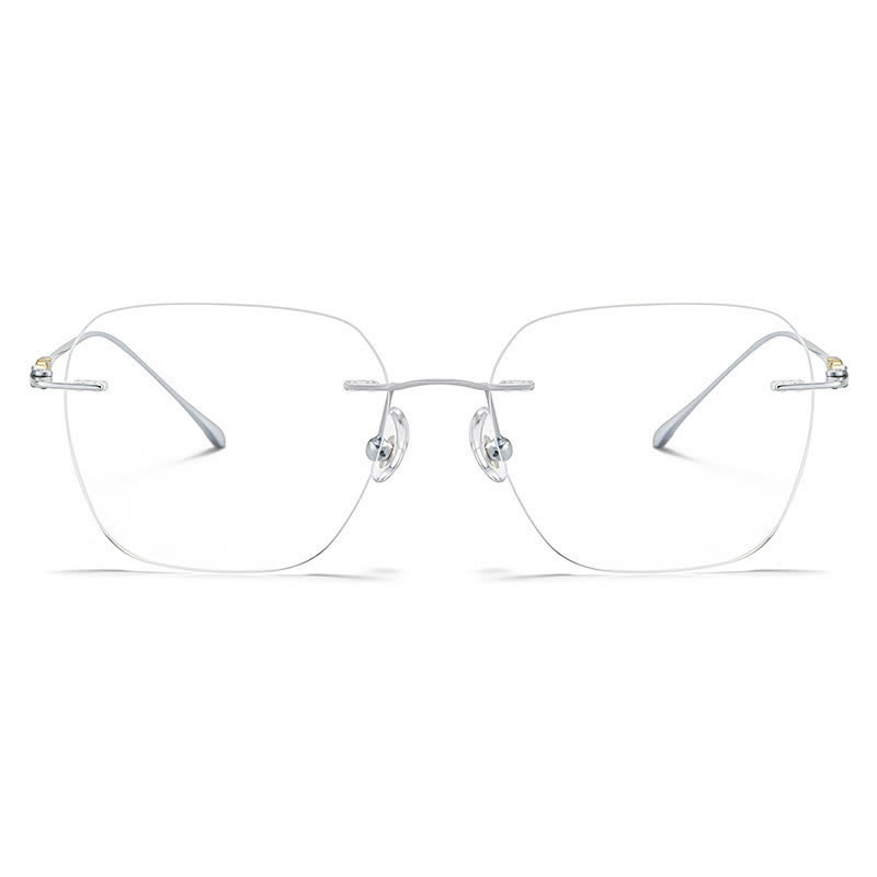 Spykay™ EG26917 Unsiex Retro Chrome Hearts Square Titanium Frame Anti-blue Light Rimless Glasses - image 4