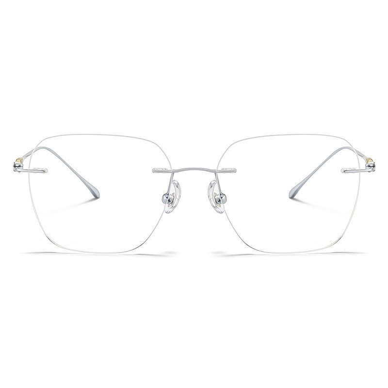 Spykay™ EG26917 Unsiex Retro Chrome Hearts Square Titanium Frame Anti-blue Light Rimless Glasses - image 4