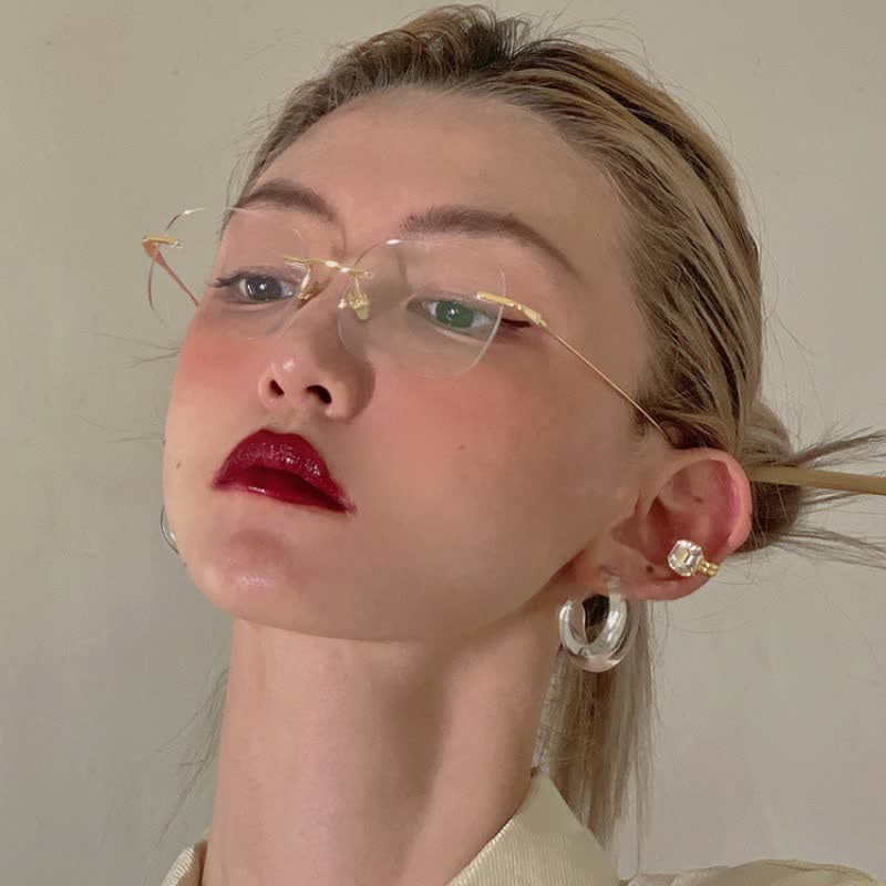 Spykay™ EG26888 Square Frame Anti-blue Light Retro Rimless Glasses - image 8