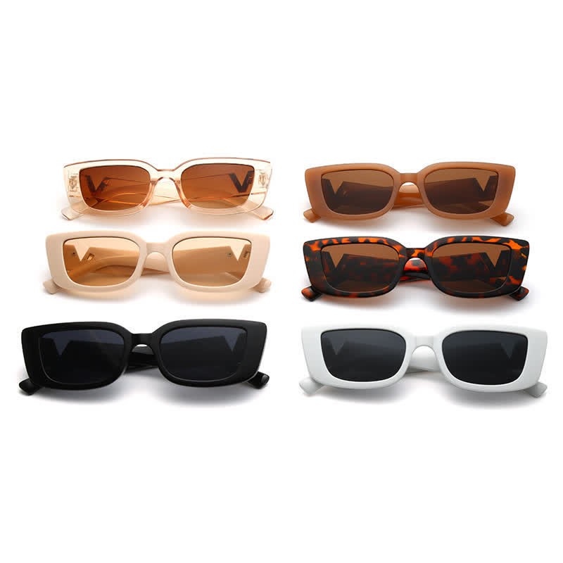 Spykay™ SG60890 Small Rectangle Frames 'V' Design Sunglasses