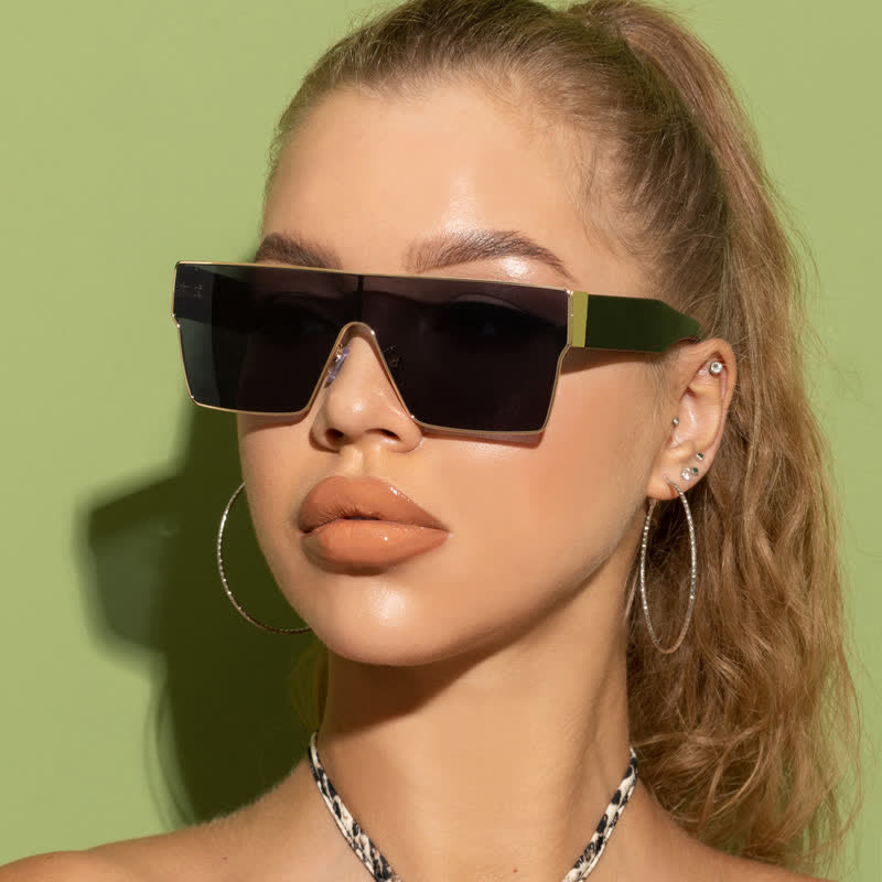 Spykay™ SG60880 One-piece Square Frame Oversized Sunglasses