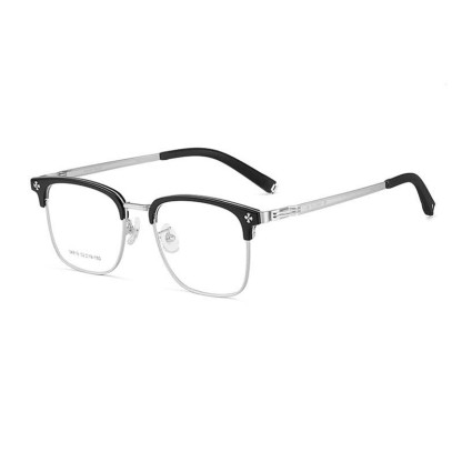 Spykay™ EG26925 Gothic Cross Unisex Square Frame Anti-blue Light Retro Browline Glasses - Black/Silver - image 7