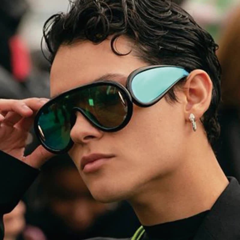 Spykay™ SG61002 Steampunk One-piece Frame Oversized Mirrored Sunglasses - image 29