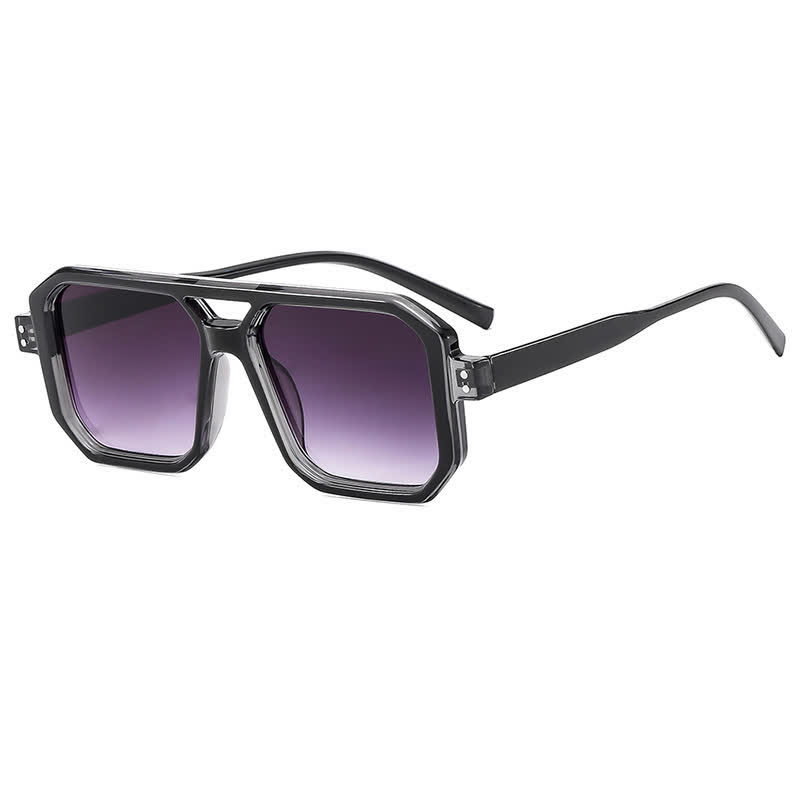 Spykay™ SG60875 Trendy Square Frame Double Bridges Sunglasses