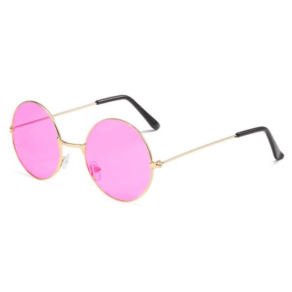 Spykay™ SG61008 Retro Round Frame Metal Sunglasses for Women Men - Pink - image 3