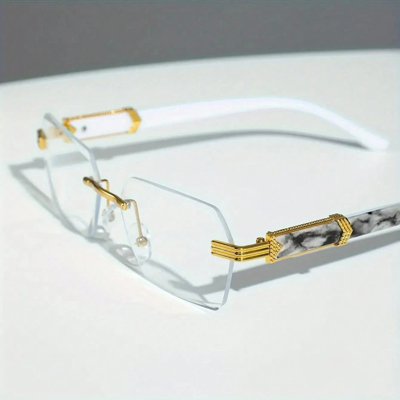Spykay™EG26685 Rimless Geometric Frame Fashion Glasses - image 4