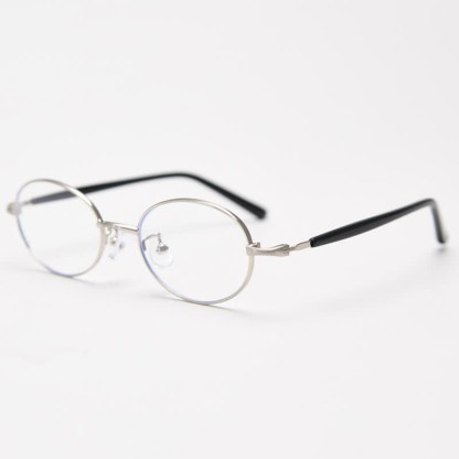 Spykay™ EG26867 Oval Frame Anti-blue Light Retro Classic Glasses  - Silver - image 4